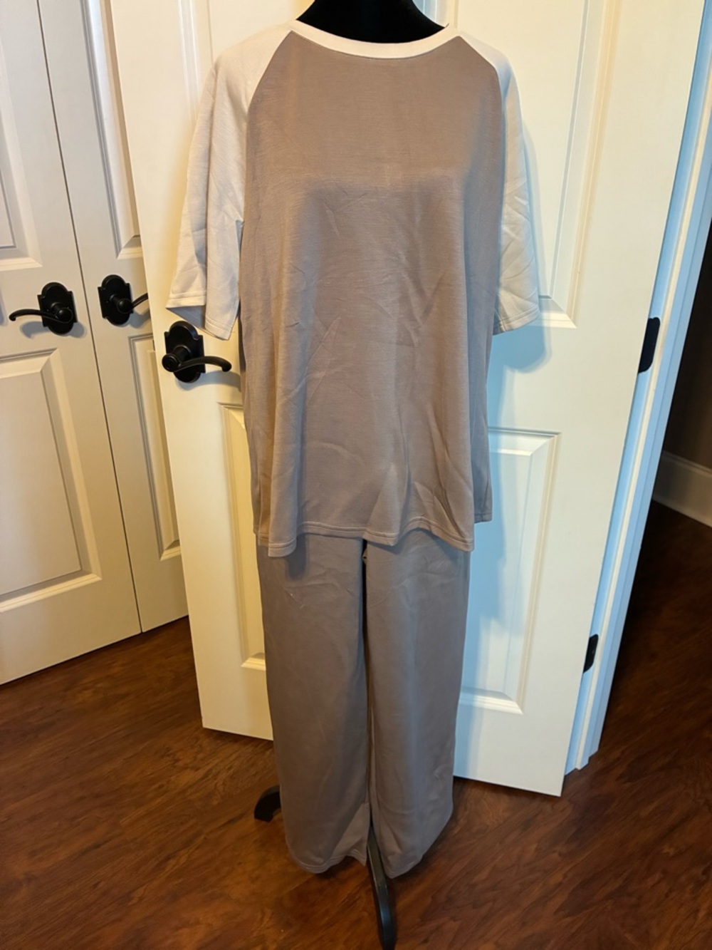 Two-Tone Taupe and Beige Lounge Set